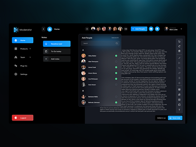 Dashboard with Glassmorphism