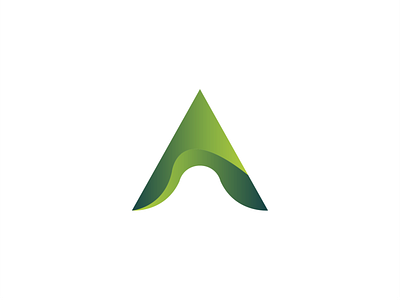 A lettermark a logo branding design flat graphic design icon letter a logo lettermark logo vector
