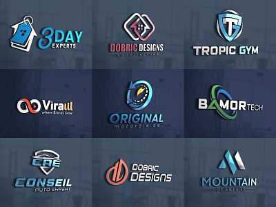 Logo design 3d branding graphic design logo