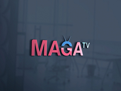 Maga tv Logo design branding design flat icon illustration logo typography vector