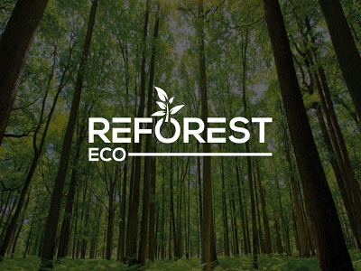 Reforest logo branding design flat icon illustration logo typography ui vector