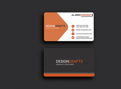 Corporate business card design. business cards clean colorful print design