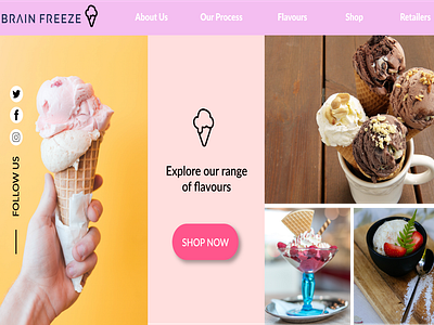 Brain Freeze Vegan Frozen Yoghurt Website