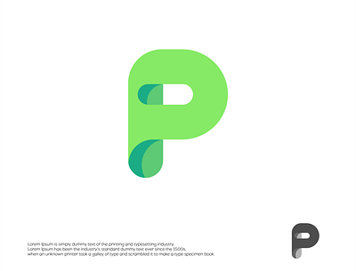 P Logo branding design flat graphic design icon illustration logo p vector