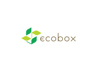 Ecobox box duplication eco ecology elements foliage green open packing prospect russia sheet