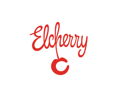 Elcherry berry branch cherry font letters lips logoped mouth red russia с