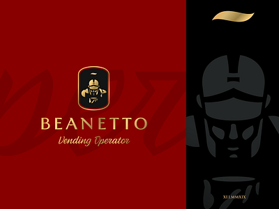 Beanetto animation armor art brand branding coffee design identity identity design legionary logo logotype mark mysterious russia shield symbol vending warrior
