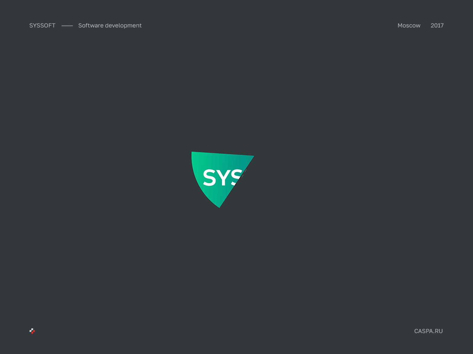 Logo animation. Syssoft branding design illustration logo logoped logotype mark russia symbol ui