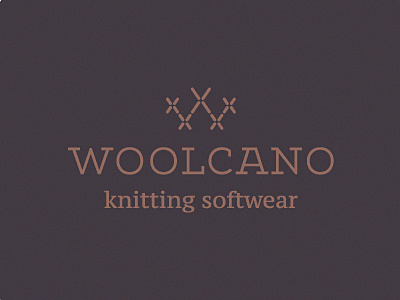 Woolcano Logo cross handmade knitting logoped needles russia slim thread volcano w wool x