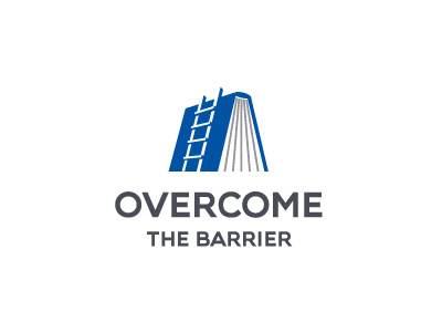 Overcome the Barrier book brand creative design identity logo logoped logotype mark russia stairs symbol