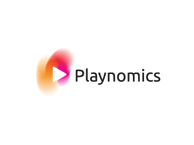 Playnomics blur color creative design logo logoped logotype mark motion play russia symbol