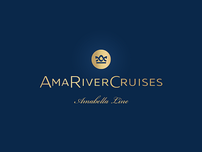 Ama River Cruises 3d brand branding creative crown design identity logo logoped logotype mark river russia symbol wave