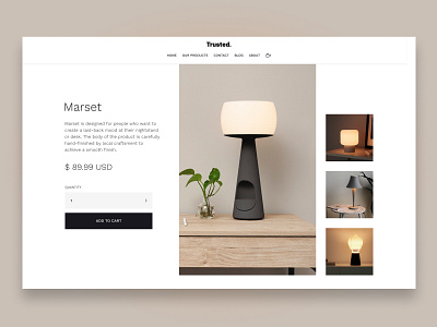 Marset Table Lights Ecommerce clean ecommerce lights photography ui