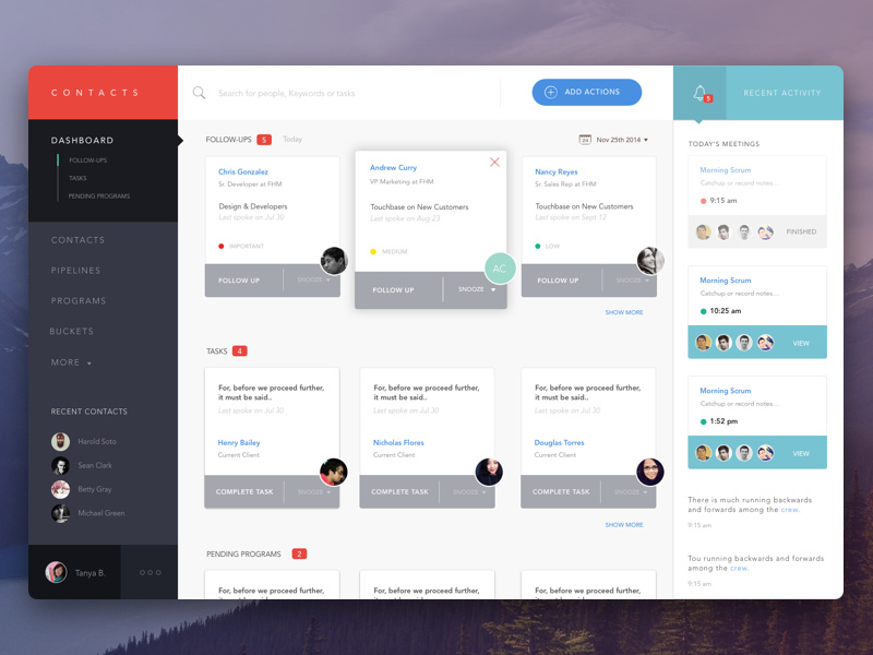 Contacts Management App by Avinash Parida on Dribbble