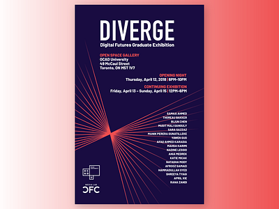 Diverge - Poster design branding design illustration typography