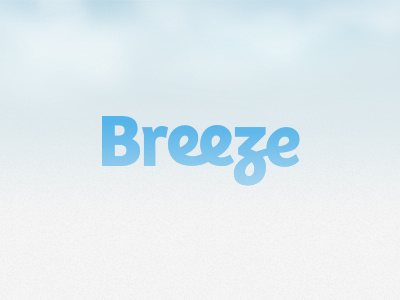 Breeze airy atomic duo blue breeze clouds identity logo minimalism simple typography