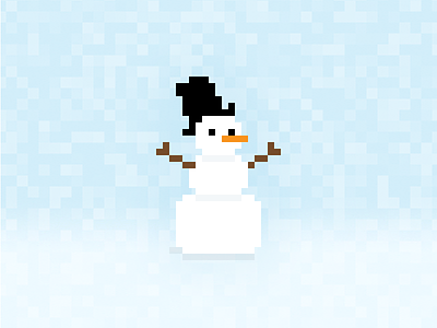 Pixelman 2013 card christmas merry pic pixel pixelart pixelated pixelified snowman