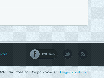 Social buttons facebook footer rss social network twitter