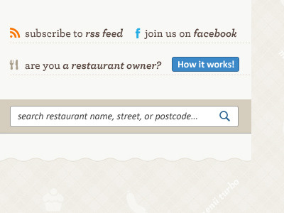 MenüTurbo header with search facebook food header menuturbo rss search