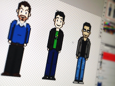 Pixel Guys 8bit atomic duo avatars pixel pixelated portrait retro sneak peek team