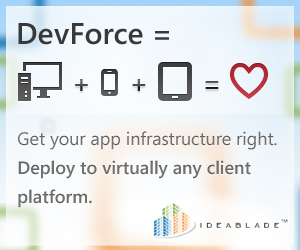DevForce = ♡ ad banner colourful desktop devforce devices glyphs heart iconography icons ideablade ipad iphone mobile phone tablet