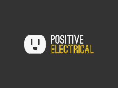 Positive Electrical atomic duo electrician energy glyph identity logo plug power service symbol
