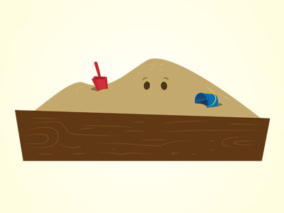 Sandy brown bucket cartoon drawing fun illustration sand sandbox