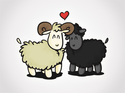 Sheep ♥ Sheep cute doodle drawing freebie illustration love sheep vector wallpaper