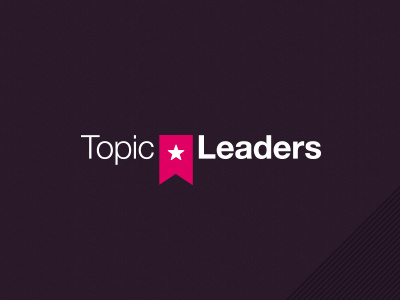 TopicLeaders czech favorite identity logo logotype minimalism ribbon simple symbol tool topic twitter utility website