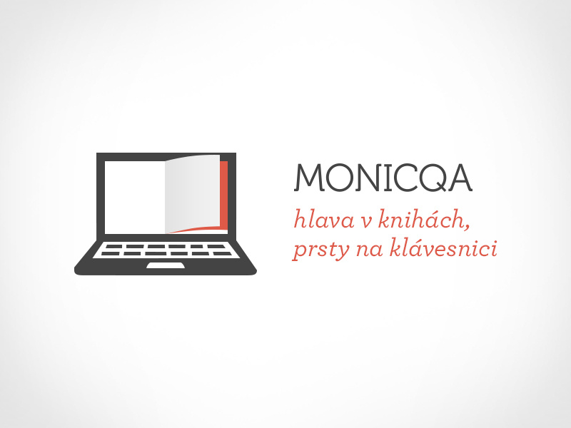Monicqa logo logo identity concept symbol icon glyph laptop keyboard book page idea woman blogger copywriter branding