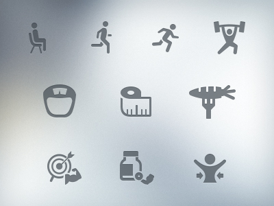 Fiticons calories fat fit fitness food glyph gym healthy icon physical activity scales ui icons weight wellness