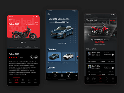 Auto Mobile Application auto mobile application redesign ui design