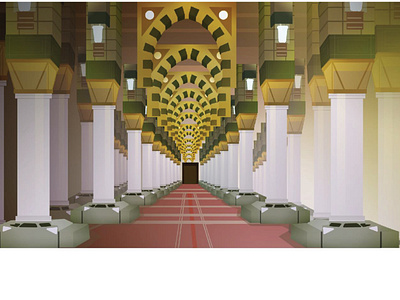 Mosque Environment Illustration: Riyadh Al Deafah Mecca