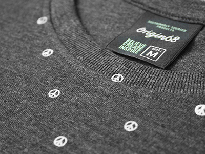 All Over Peace branding design eco organic origin68 pattern peace pocket screenprint sustainable symbol tshirt