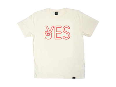Say Yes to Peace hand peace rounded tee tshirt type typography yes