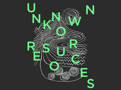 Unknown Resources doodle drawing freehand graphicdesign green illustration lines mountains sketch type