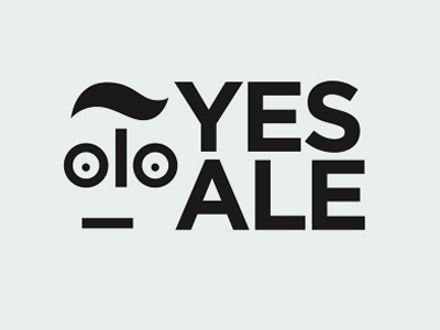 Yes Ale Logo bold design gotham graphics identity logo manchester typography