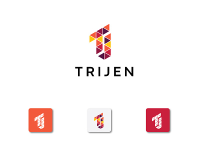 TRIJEN Logo app branding icon logo ui ux vector