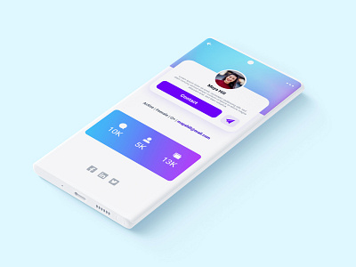 User Profile app design graphic design ui ux