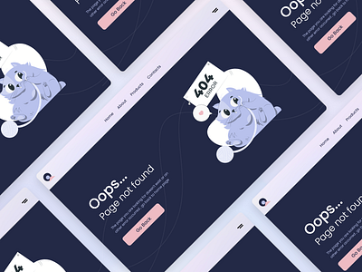 404 Error Page app branding graphic design ui ux