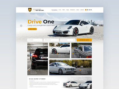 Drive One car rental web design car rental