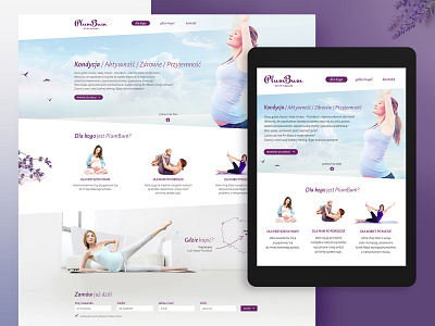 Plum bum after pregnancy body and condition landing page layout web design webdesign