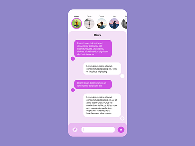 Direct Messaging App [Daily UI 013] 100daychallenge convo daily ui dailyui design direct messaging dm mockup sms text ui uidesign uiux ux