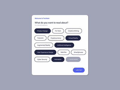 Pop-up / Overlay for a tailored tech newsletter! [Daily UI 016] dailyui design figma form newsletter overlay pop up ui user experience ux