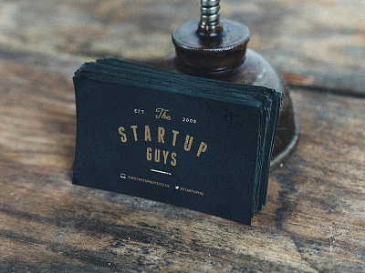 The Startup Guys Business Cards bear branding business cards gold hipster icon logo vintage