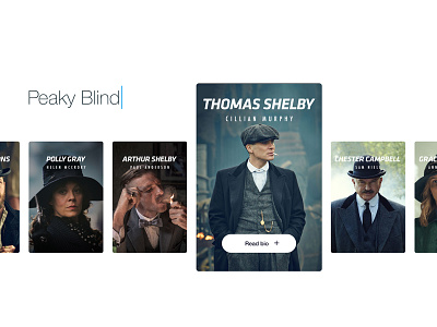 Peaky Blinders Slider app application button clean design flat interface minimal product ui ux