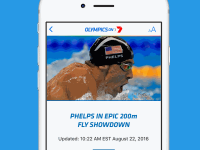Rio 2016 with Apple News animation interface mobile ui