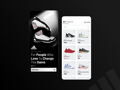 Adidas Shopping App app design ecommerce shoes shop app shop ui shop ux shopping ux