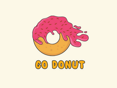 GO DONUT GO ONLINE donutlogo foodlogo modernlogo