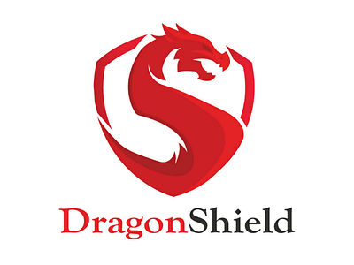 Dragon shield brand logo dragon logo gaming logo modern logo shield logo simple logo